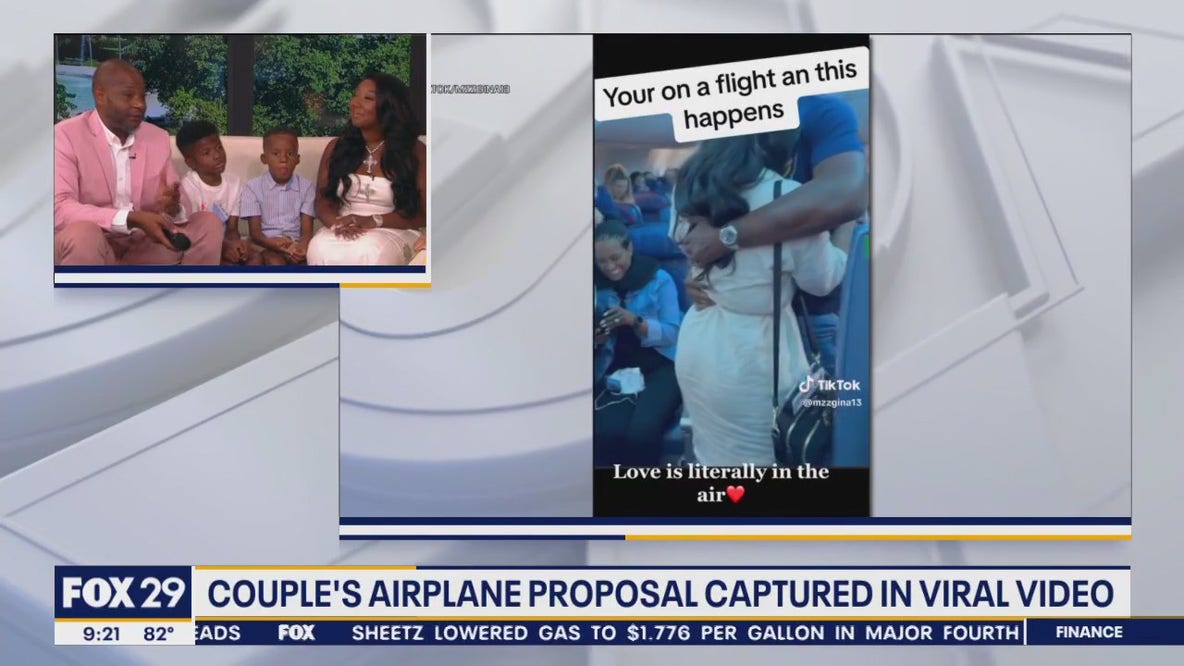 Viral airplane proposal lands in viewers' hearts